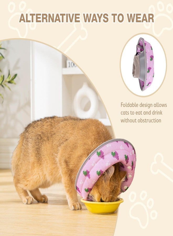 Avont Cat Cone Collar Soft to Stop Licking, Adjustable Foldable Lightweight Kitten Recovery Collar After Surgery for Small Dogs, Elizabeth Cone of Shame Alternative -Grape(S) - Image 2